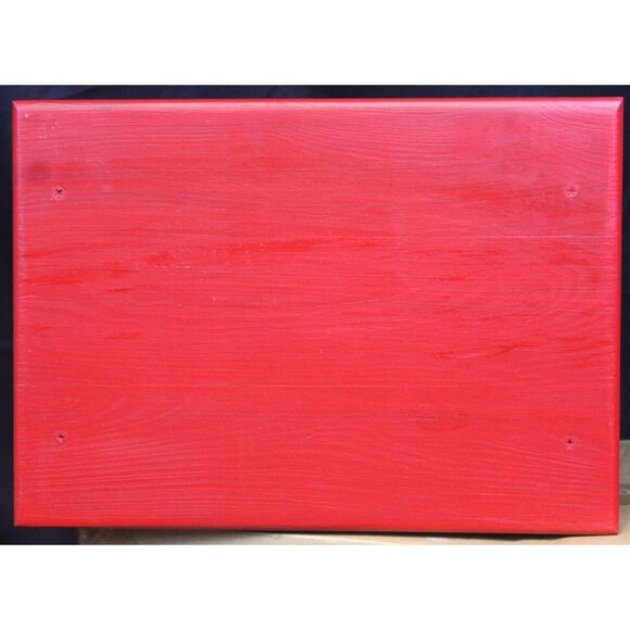 Southern Living Sassy Red Stool 40348 Short Wood Stepping New Simple Country - Picture 6 of 8